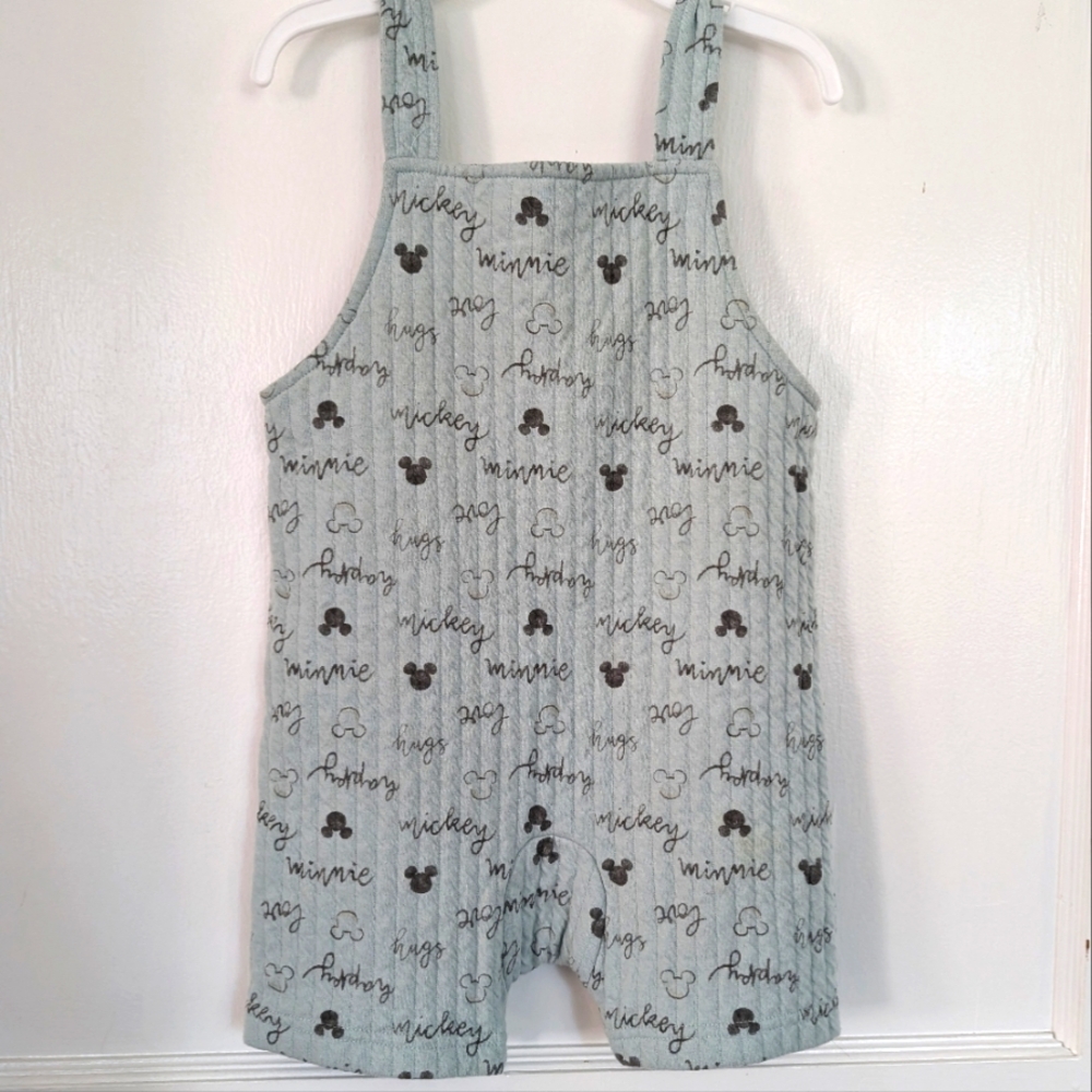 Disney Baby light green Mickey Mouse Jumpsuit. 24 Months.